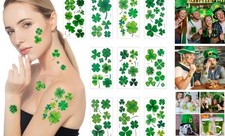 St. Patrick's Day Shamrock Temporary Tattoos Face Style A - Shamrock Tattoos