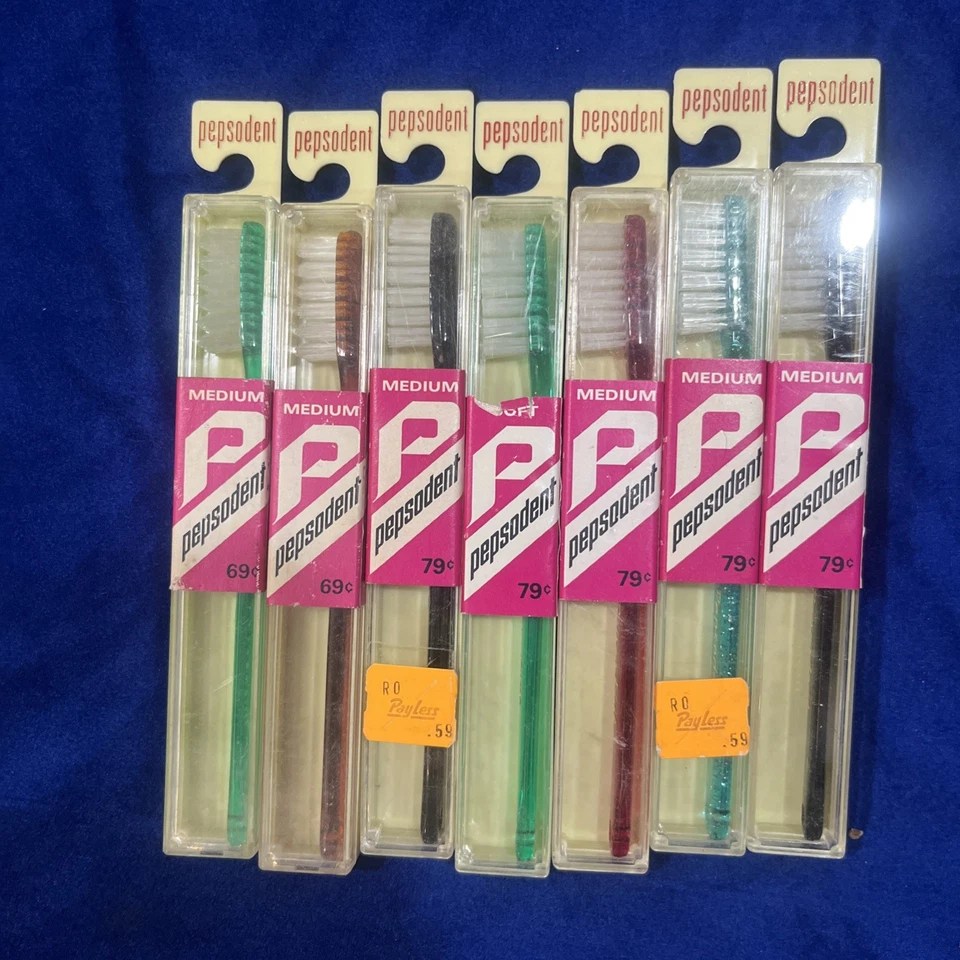 Lote de 7 Pasta de Dientes Pepsodent Mediana Dura De Colección Nuevo En Caja Lote #5 Foto 4 de 4