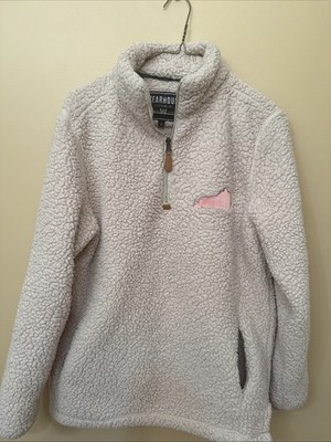 KY Warehouse  Clothing Women's  1/4 Zip Fleece Pullover Fuzzy Beige Size Large