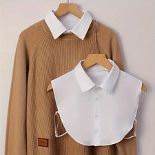 Women’s Detachable Fake Shirt Collar Half Blouse Insert Smart Office Wear.