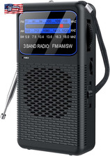 3 Band Pocket Radio, Portable AM FM SW Battery Operated Radio with Shortwave, Ba