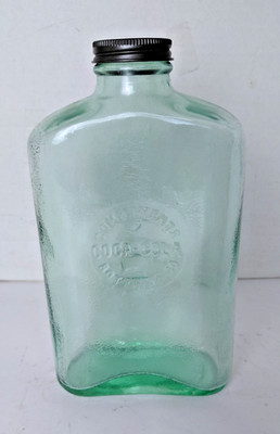 Vintage Coca-Cola Pale Green Embossed Refrigerator Water Bottle