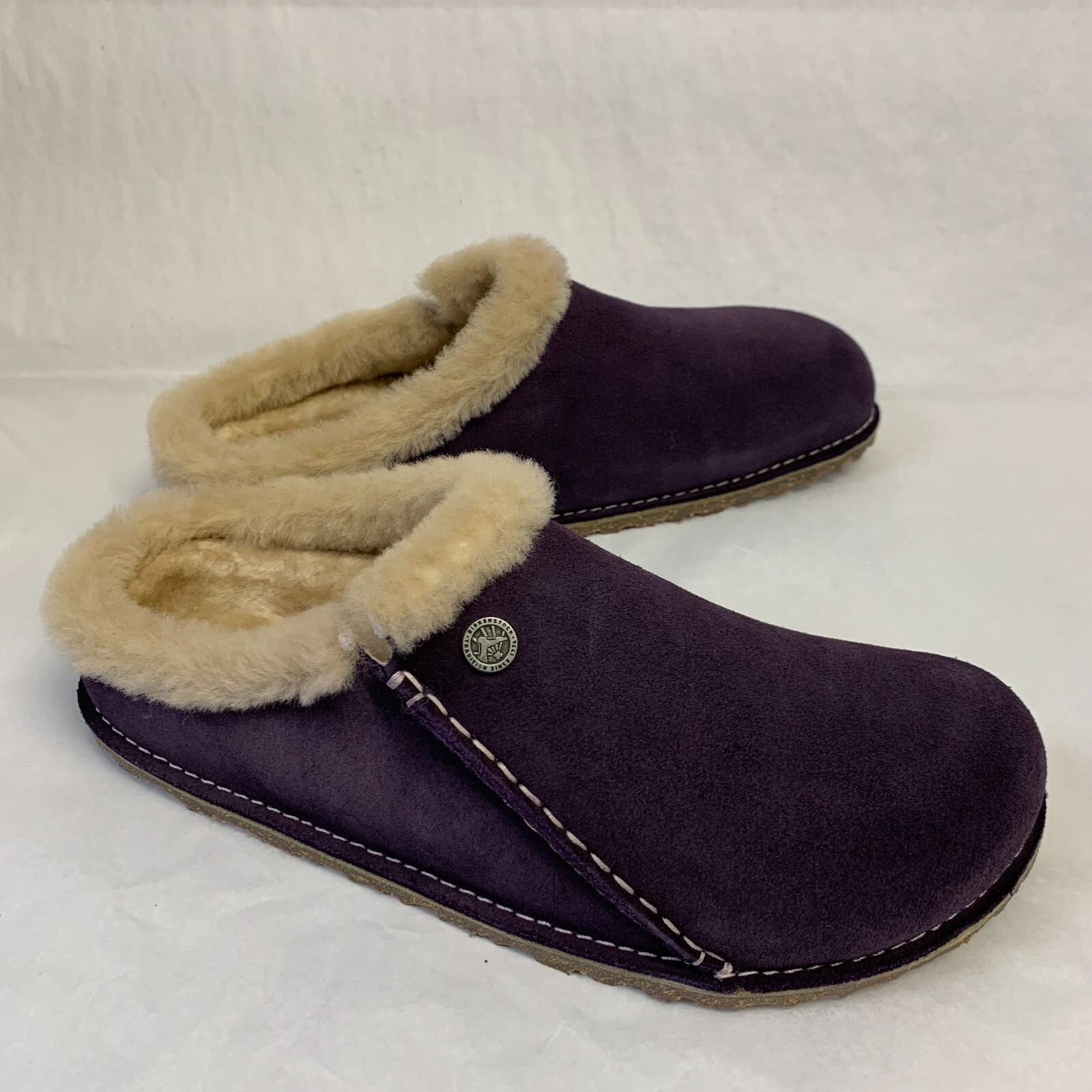 SAOLA Birkenstock Nuovo con Scatola Zermatt Premium Shearling Bacca Scura Scura Suola in Gombro N