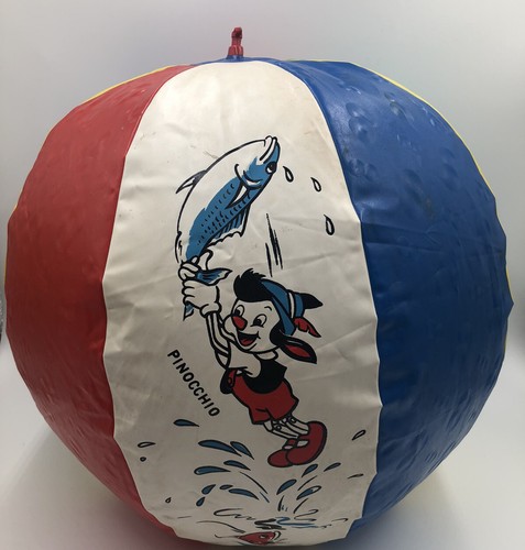 Rare Vintage Walt Disney Productions Beach Ball Mickey Chip&Dale Pinochio Donald - Picture 4 of 11