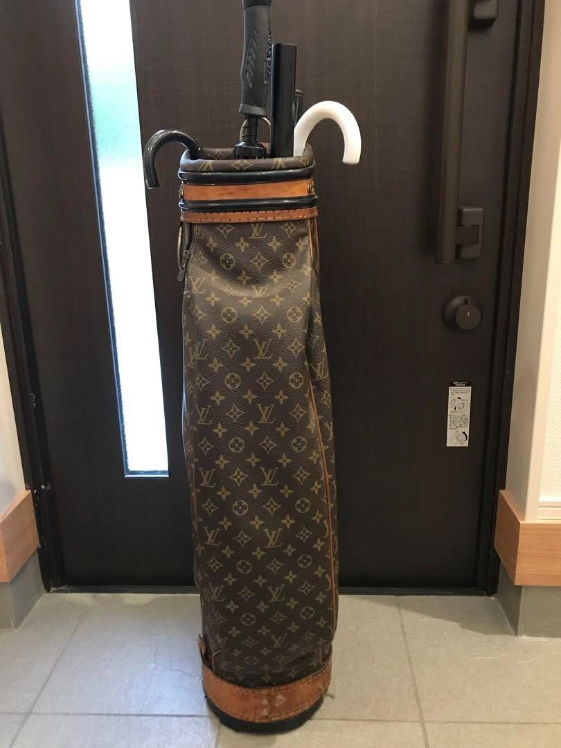 VINTAGE LOUIS VUITTON MONOGRAM LEATHER GOLF CLUB CARRY BAG