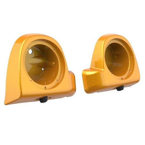 CHROME YELLOW PEARL For 2014+ Harley 6.5" Speaker Pods Lower Vented Fairings - Picture 2 of 5