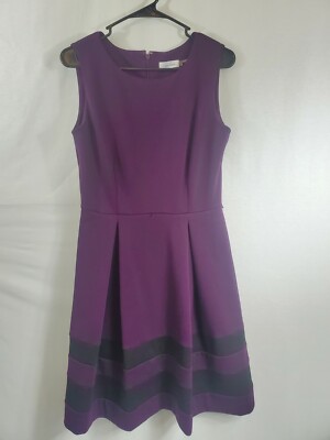 Calving Klein Purple Black Cocktail Dress | eBay UK
