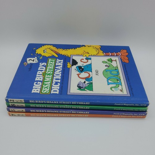 Big Bird's Sesame Street Dictionary Book Lot Of 4 Vintage Hardcover Books - Picture 5 of 12