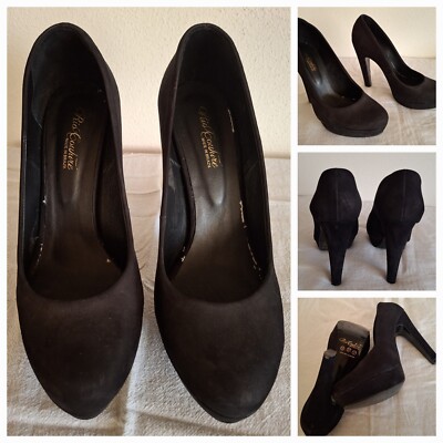 Rio Couture Pumps High heels Gr. 39  Schwarz  Absatz ca 12 cm Plateau 2,5 cm