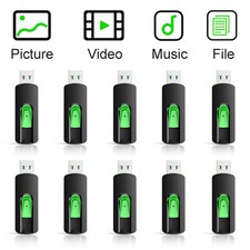 10Pack 32GB USB 2.0 Retractable Style Flash Drive Memory Stick Pen Drive Storage