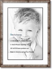 ArtToFrames Matted 20x28 Natural Picture Frame with 2" Double Mat, 16x24 Opening