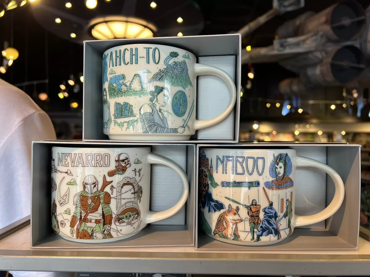 Disney Star Wars Starbucks Been There Mugs Set Naboo, Ahch-To, Nevarro Mug  Set.