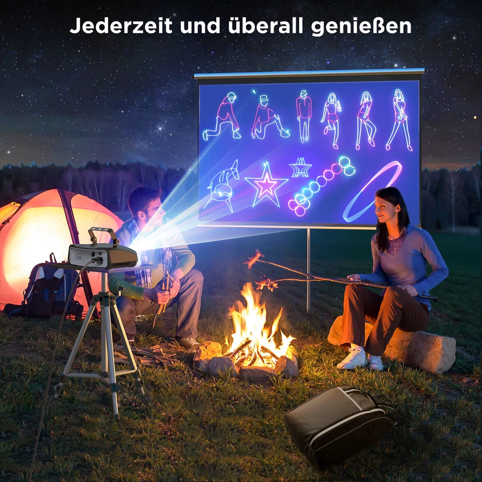 100W 3D Animierte RGB Laser Projektor Bühnenlicht APP DIY DMX Party DJ Disco KTV - Bild 3 von 4
