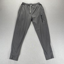 Vuori The Rise The Shine Joggers Womens Small Heather Gray Zippered Pockets Gym