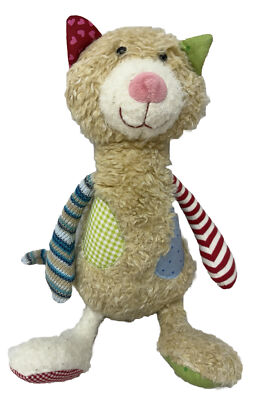Sigikid Germany Patchwork Sweetys Kitty Cat Plush Stuffed Animal Multicolor