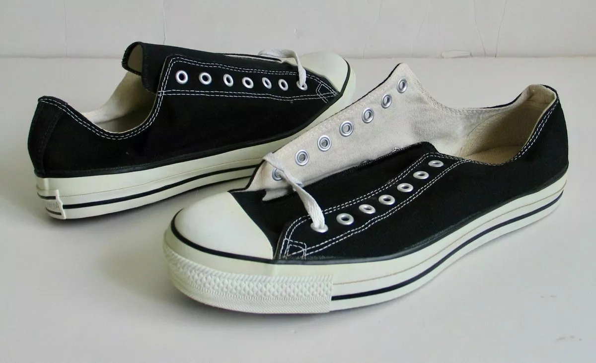 Vintage Anaconda Sports Basketball Shoes Black Canvas Low Cut