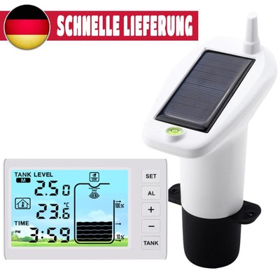 Ultrasonic Level Gauge Water Level Gauge with Temperature Sensor Time Display