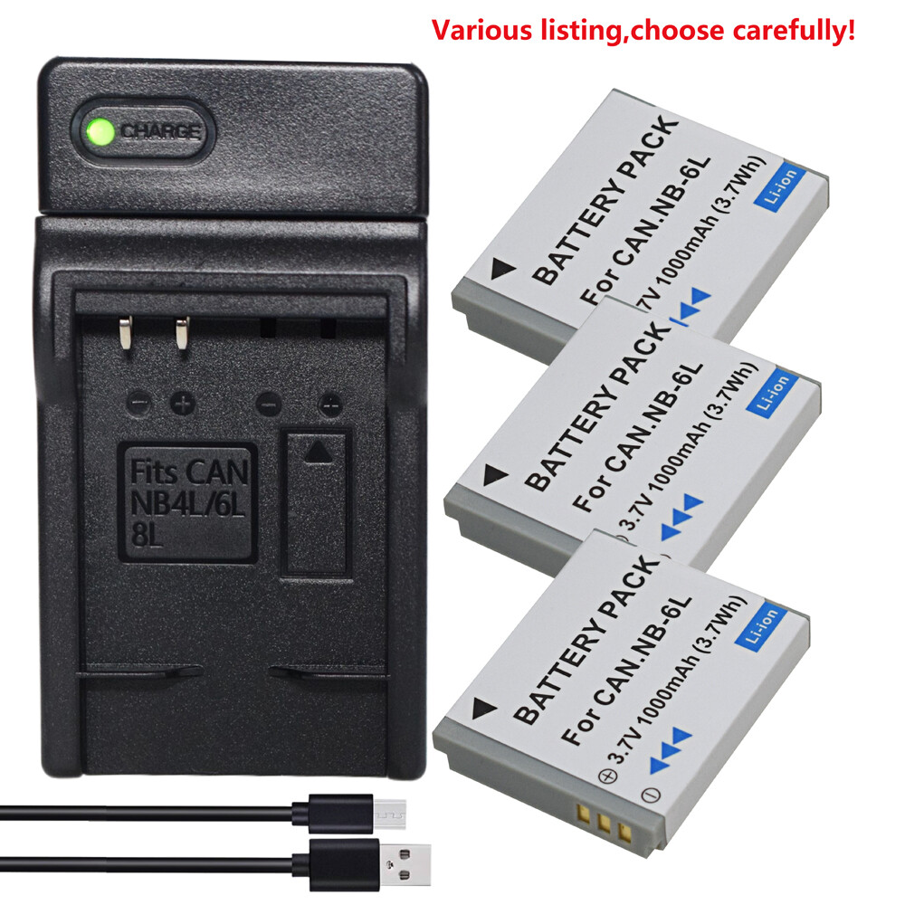 NB-6L Battery or Charger for Canon PowerShot S120, SD770 IS NB-6L Battery or Charger for Canon PowerShot S120, SD770 IS
