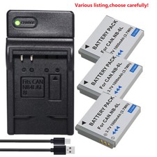 NB-6L Battery or Charger for Canon PowerShot S120, SD770 IS, SD980 IS, SD1200 IS