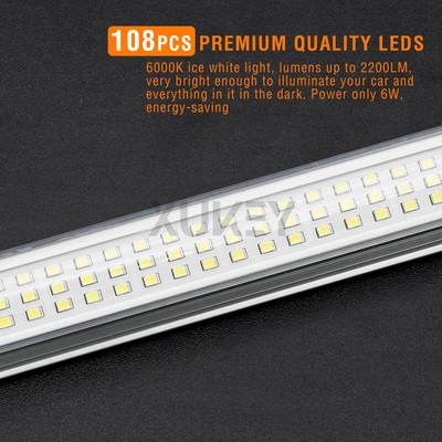 12 Inch 12V Car Interior Led Light Bar - Bright White Light Tube with