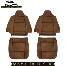 2003-2007 For Ford F250 F350 F450 King Ranch Leatherette Front Seat Covers Brown