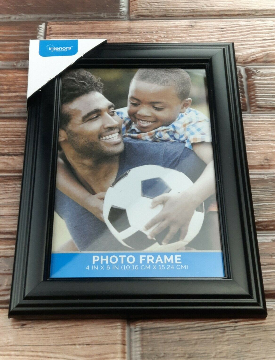 4x6 Picture Frame 2 Pack Black Gold Edge Glass Photo Pane Portrait