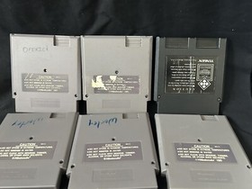 6 Nintendo NES Games Burgertime, Robocop, Spy Hunter, Duck Hunt, Klax, SnakeRatt