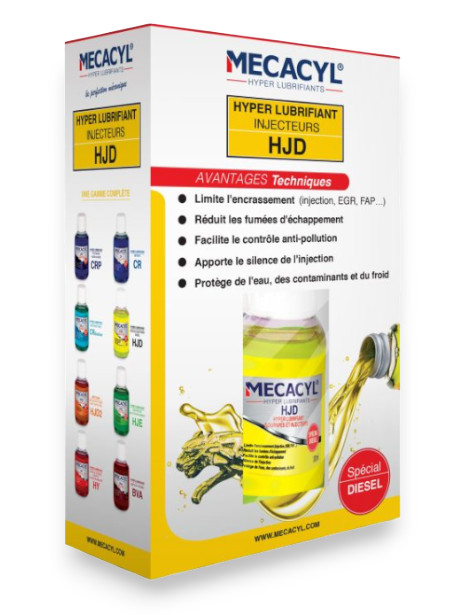 Fumée noire et injecteur grippé ? MECACYL HJD Hyper Lubrifiant Diesel 200ml