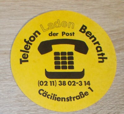 Old Sticker | Sticker Federal Post Office Telephone Shop of Post Benrath Cäcilienstr.