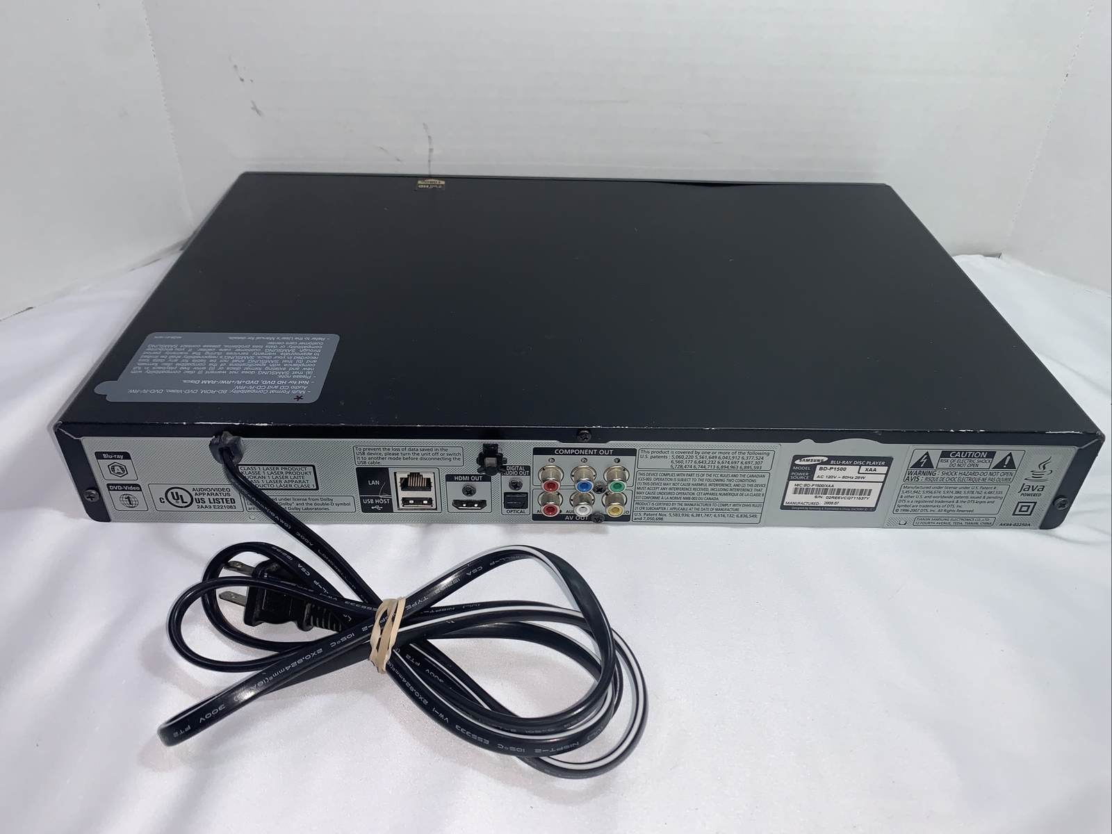 Samsung BDP1500 1080p Blu Ray/DVD Player Black No Remote eBay