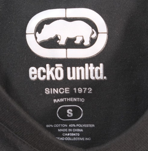 Ecko Unltd Mens Black V-Neck Loo Graphic T-Shirt Size S - Picture 6 of 6
