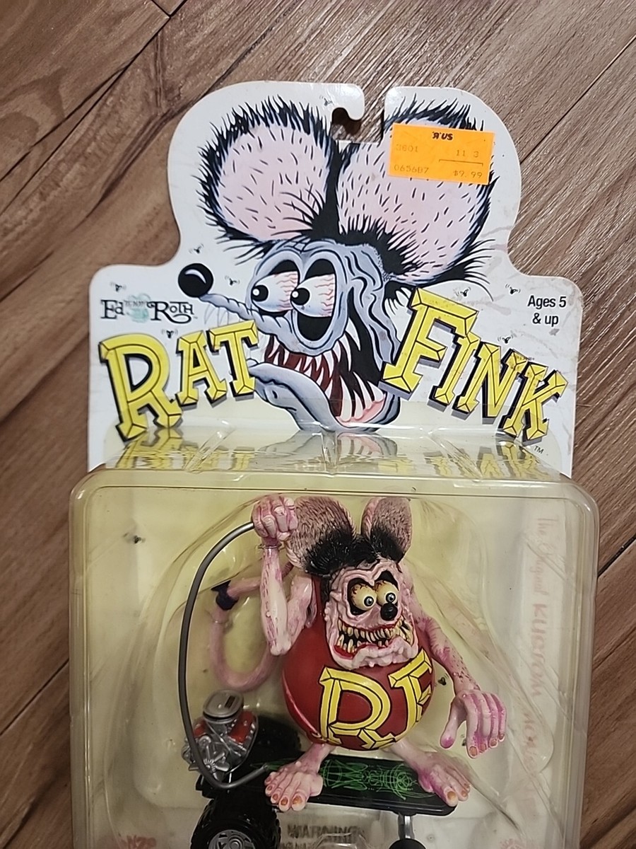 マグ！Rat Fink Rat-A-Tude アクションフィギュア Rat Fink Rat-A-Tude Pose em Figure w/Skateboard 2000 Sideshow Toys
