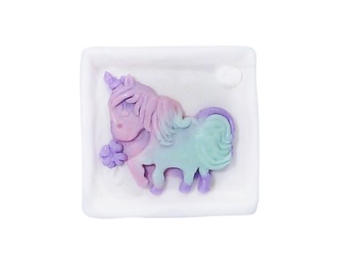 ganz süss! Einhorn Relief Seife handgemacht rund Unicorn EinSeifer Kult Geschenk
