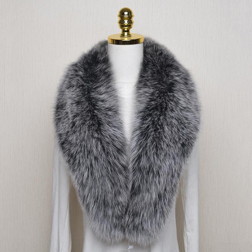 Women Natural Real Fox Fur Scarf Collar Winter Neck Warmer Scarves Fashion Shawl - Foto 16 di 30