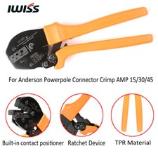 IWISS Ratchet Crimping Pliers Crimper Tool AMP 15/30/45 for Anderson Connectors