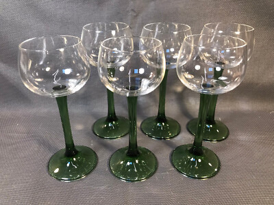 Lot de 6 verres à pied vintage vert – Beyond The Dust
