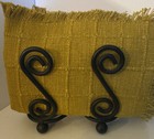 Black Wrought Iron Napkin Holder Ball Footed Beautiful Scroll Design. Excellent — photo 5