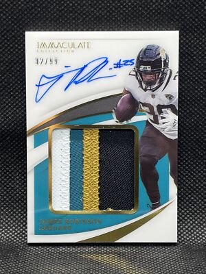 James Robinson 2021 Immaculate 4 Color Patch Auto 02/99 #PPA-JR Jaguars