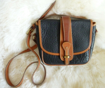 Dooney & Bourke All Weather Leather Equestrian Flap Shoulder Crossbody Handbag