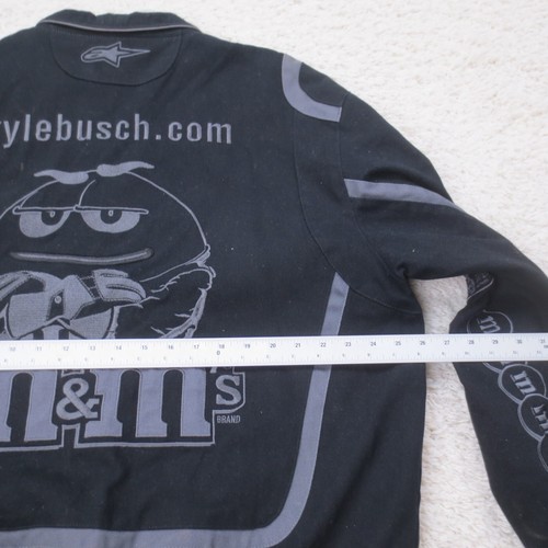 M&Ms Jacket Mens Large Black NASCAR Jeff Hamilton JH Designs Kyle Busch Racing - Picture 6 of 8