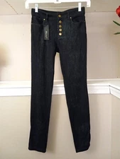 Shinestar Womens  Dark Blue Stretch Skinny  Jeggings Size M