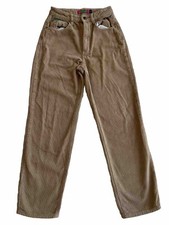 Empyre Tori Corduroy Tan Brown Womens Pants Loose Fit Baggy Y2K 90s Skate Size 0