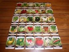 30 VINTAGE CARD SEED PACKET PACK LOT NOS C1920 GARDEN LITHOGRAPH GENERAL STORE