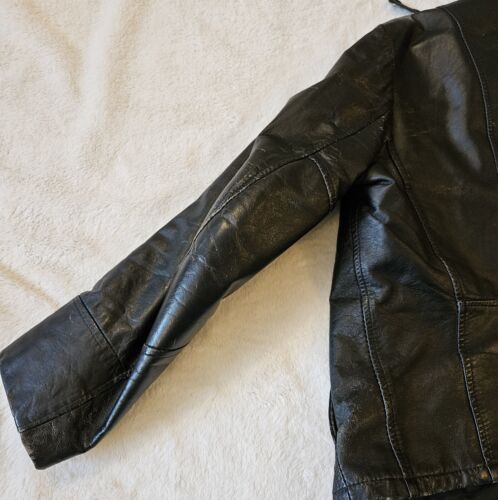 Sears Vintage Motorcycle jacket mens 42 Genuine Black leather Made In Canada - Picture 10 of 16
