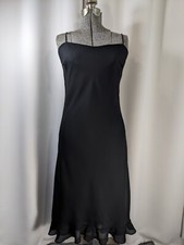 Vintage 1990's Be Smart Spaghetti Strap Crepe Long Dress Made In USA Sz S/M