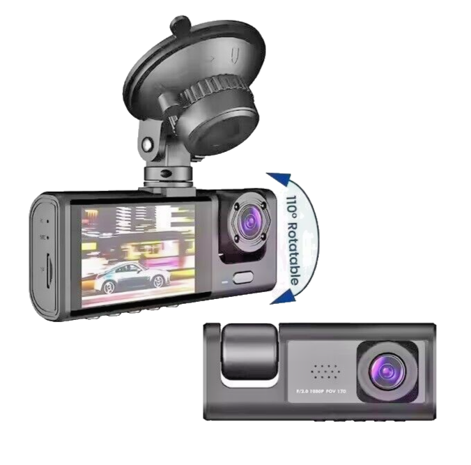 4K Dash Cam with 3 Lenses 1080P HD Car Camera Night Vision-image