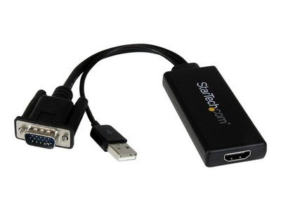 StarTech.com VGA-auf-HDMI-Adapter mit USB-Audio & -Stromversorgung Mobiler