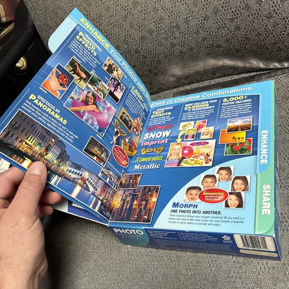 Photo Explosion Deluxe Version 3 PC CD-ROM for Windows XP/Vista New Opened Box  - Image 3 of 4