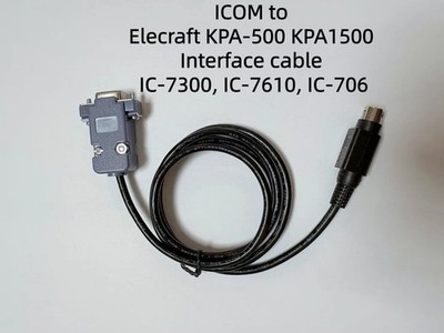 Elecraft KPA500 KPA1500 to ICOM IC-7300 IC-7610 IC-706 IC-7100 Ainterface cable