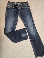 Rock Revial Shelly Boot Sz 29 Med/Dark Wash Women's Jeans.